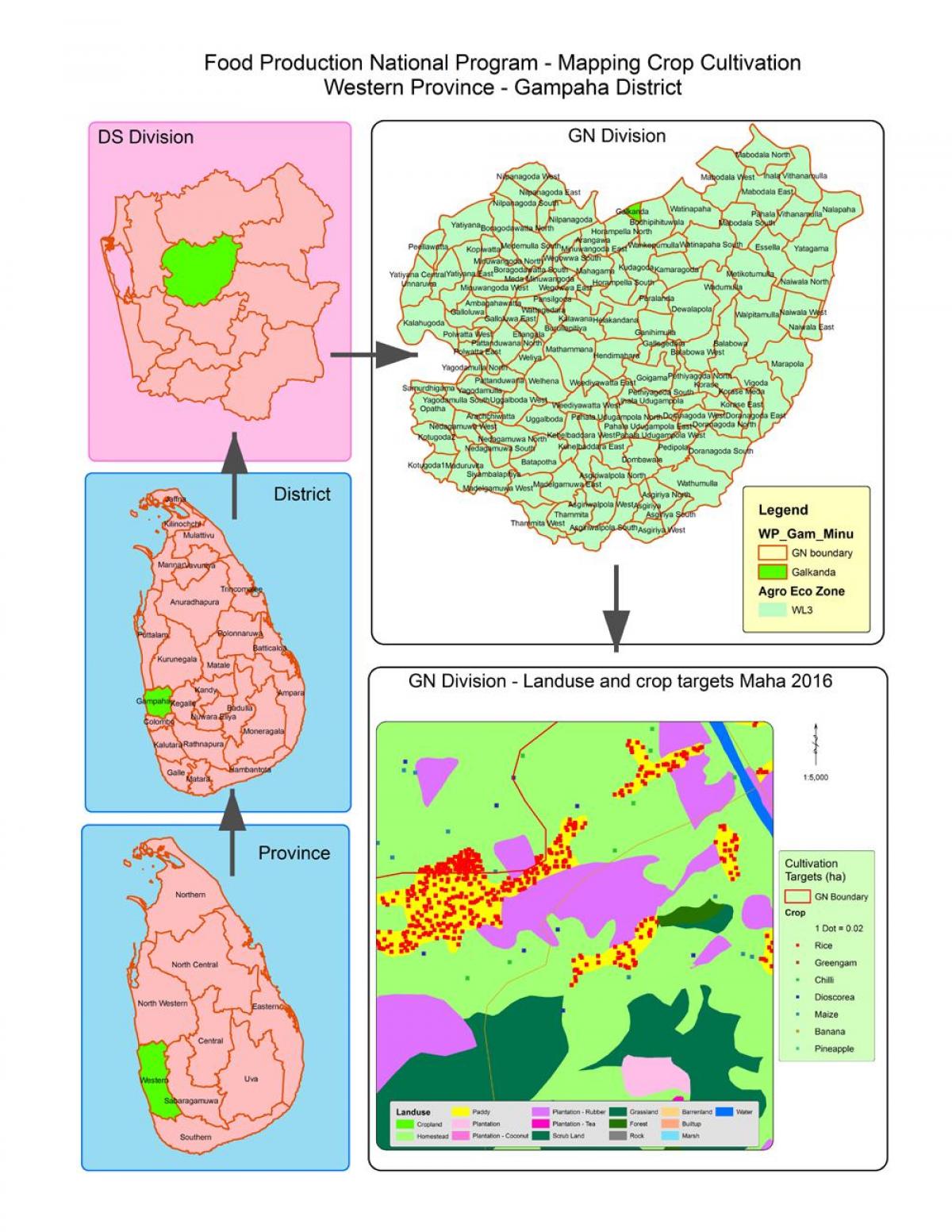 வரைபடம் gn பிரிவு வரைபடம் Sri Lanka