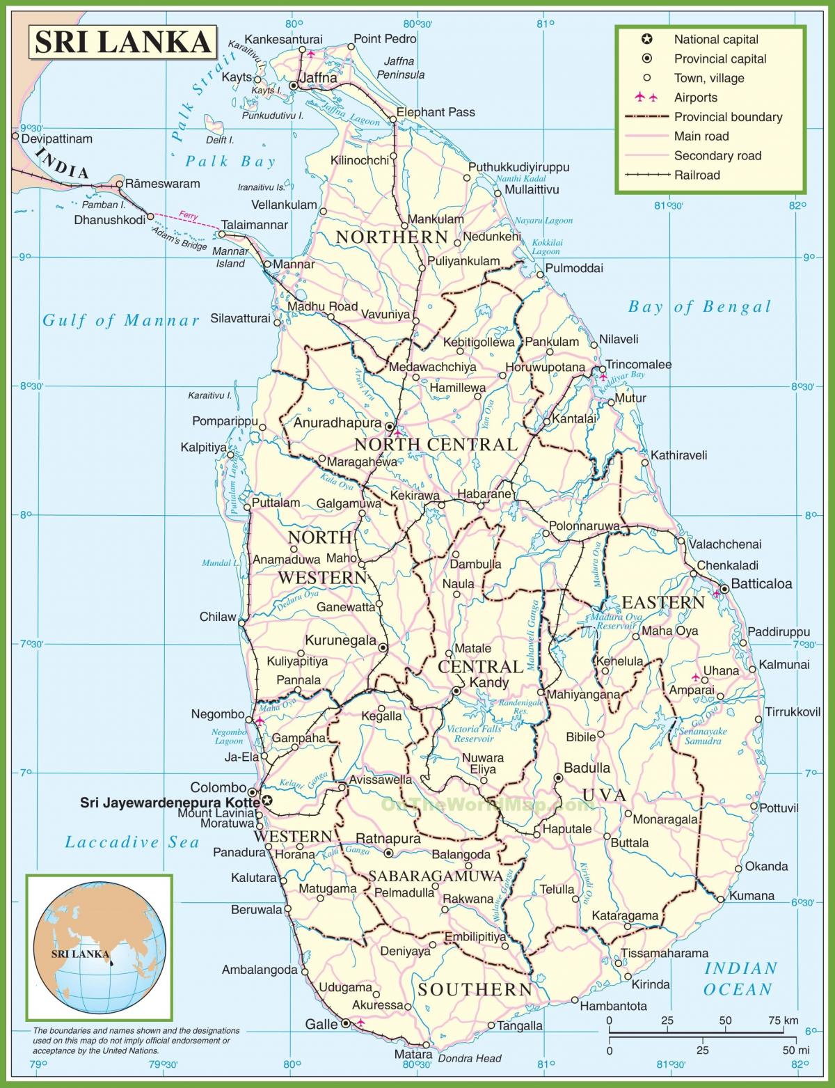 வரைபடம் இலங்கை அரசியல்