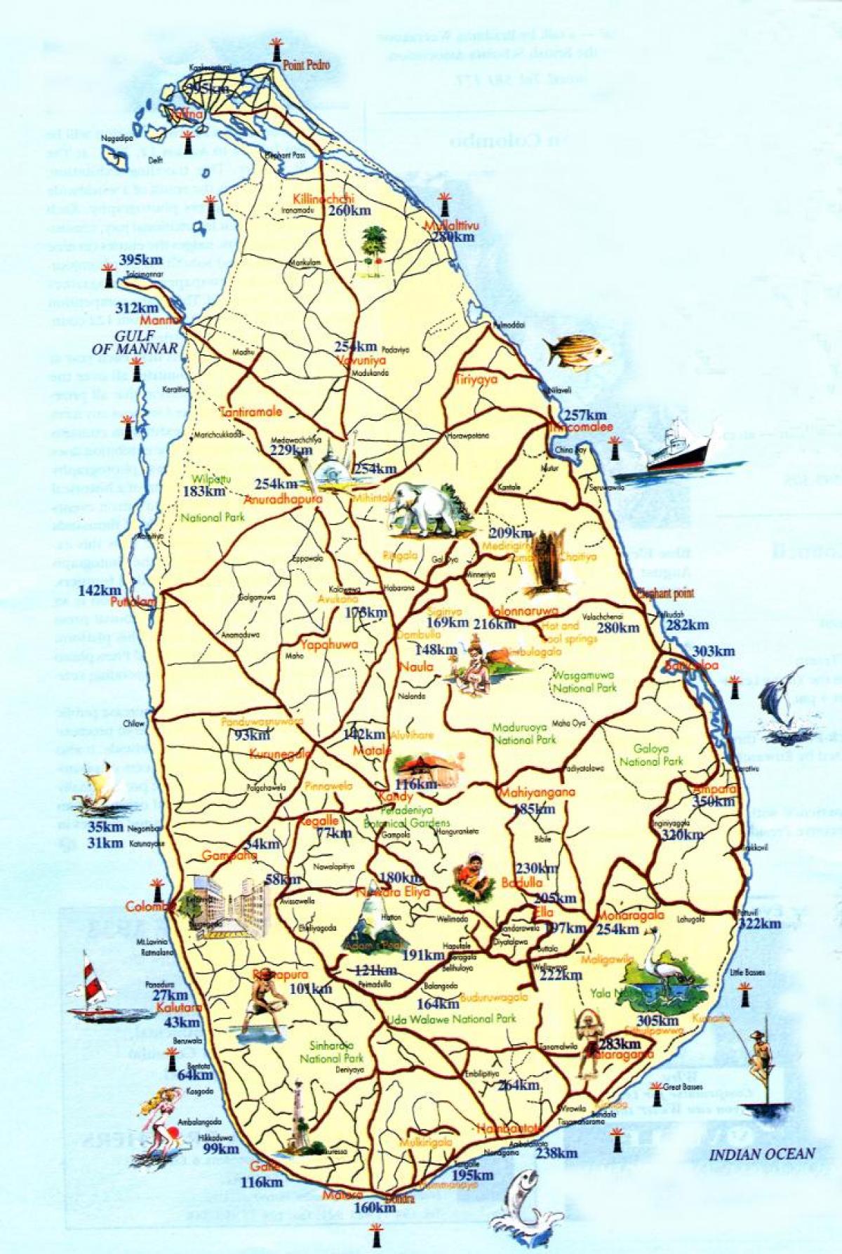 வரைபடம் இலங்கை கடற்கரை ஓய்வு