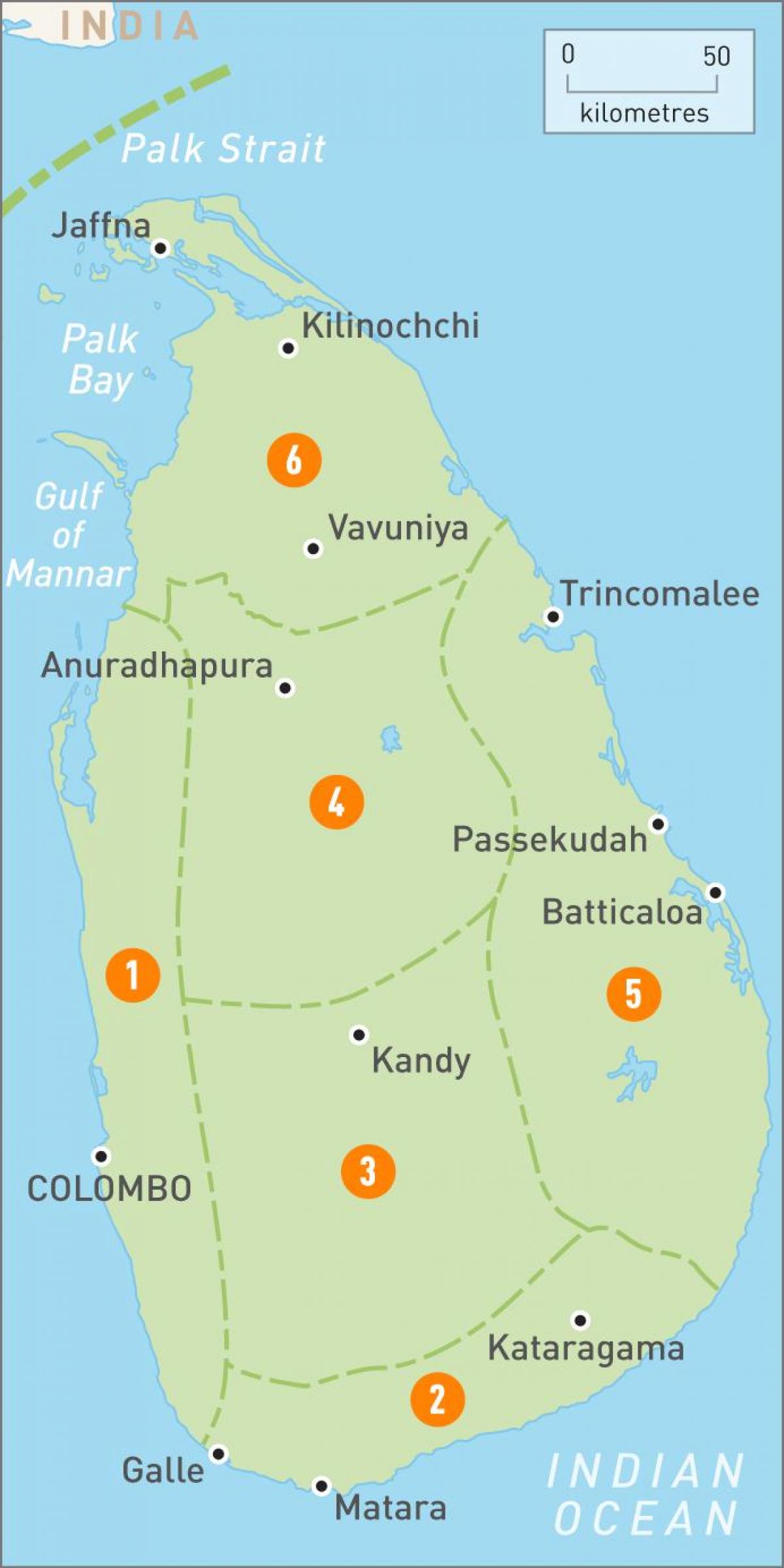 வரைபடம் இலங்கை பிரதேசங்கள்