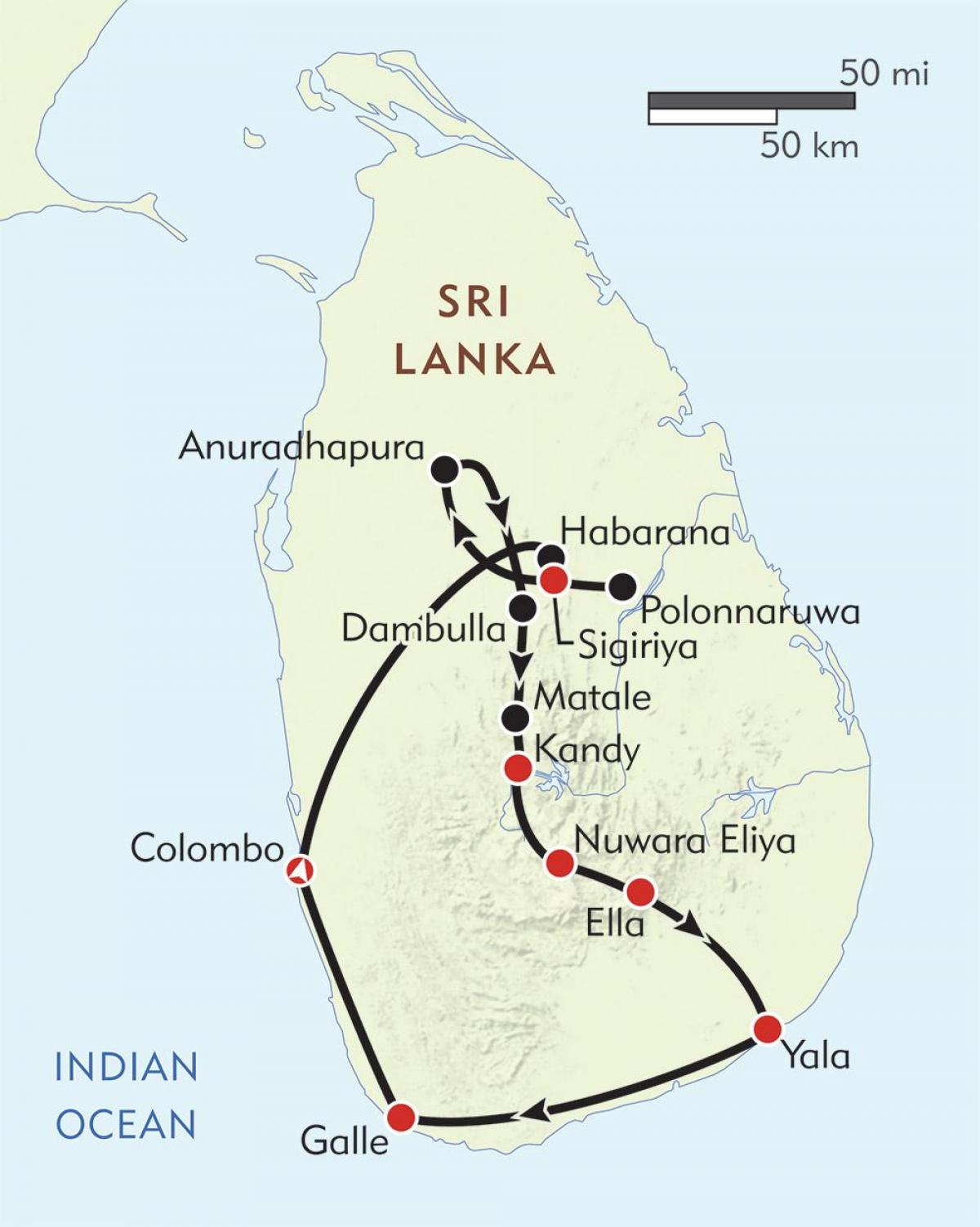வரைபடம் இலங்கை பயணம்