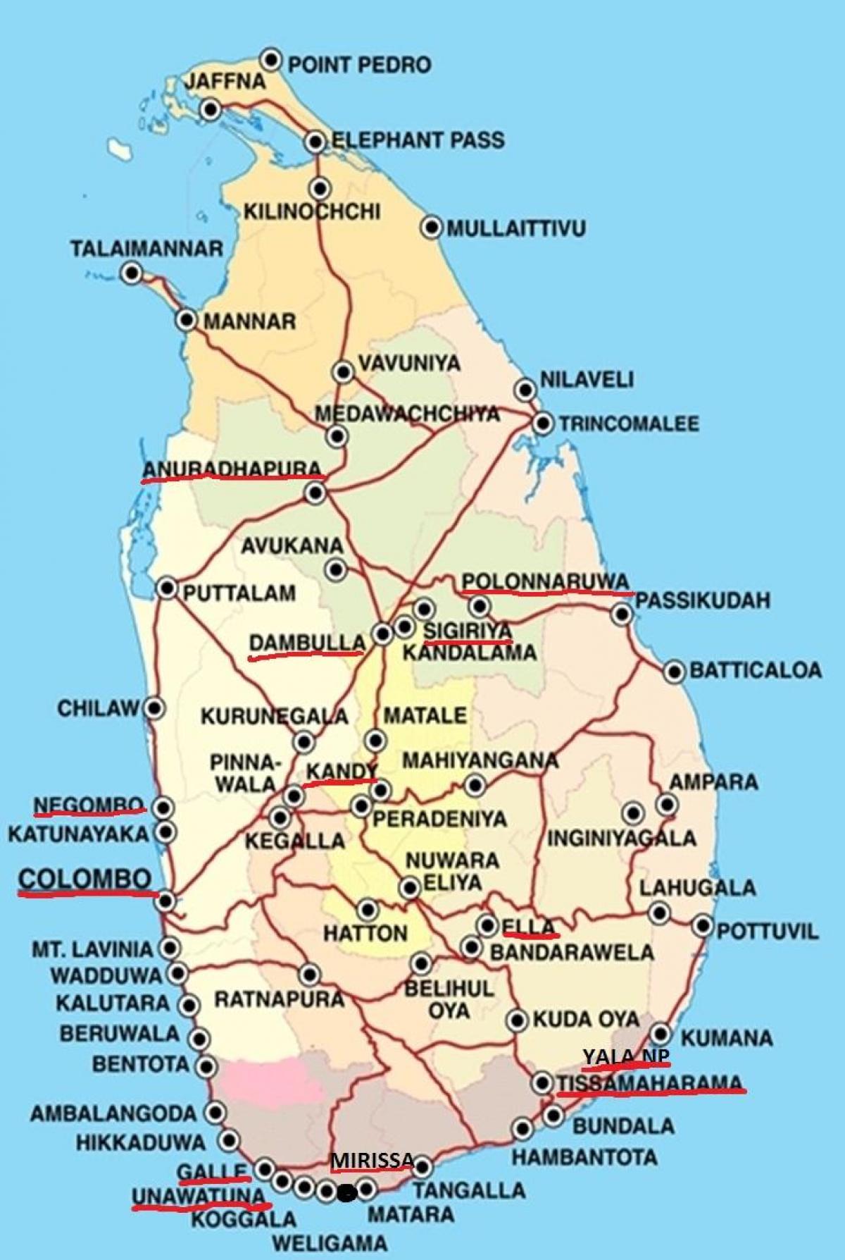 எல்லா வரைபடம் Sri Lanka