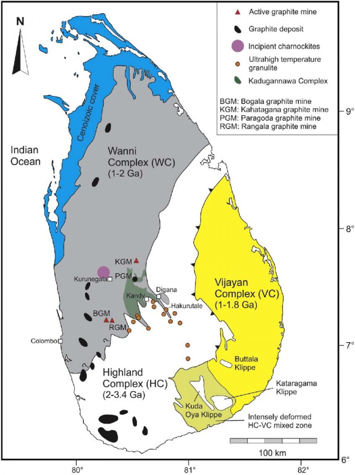 வரைபடம் கனிமங்கள் இலங்கை