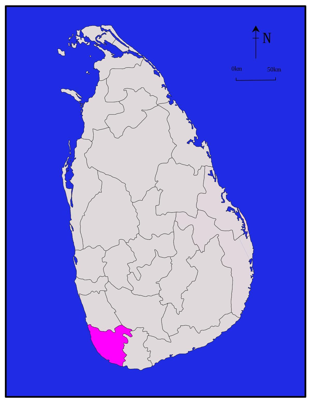வரைபடம் காலி இலங்கை