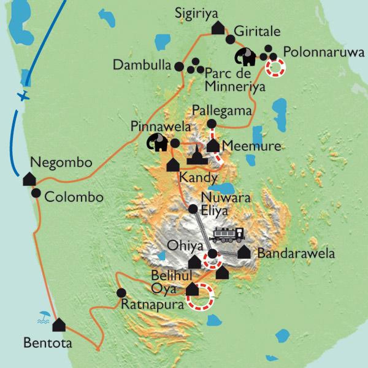 இலங்கை வரைபடம் சீகிரியா