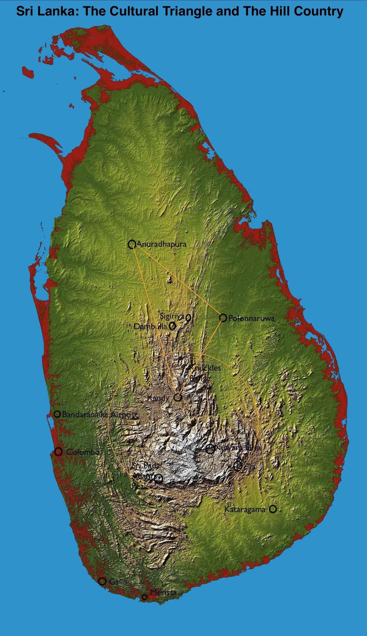 வரைபடம் மலை நாடு இலங்கை