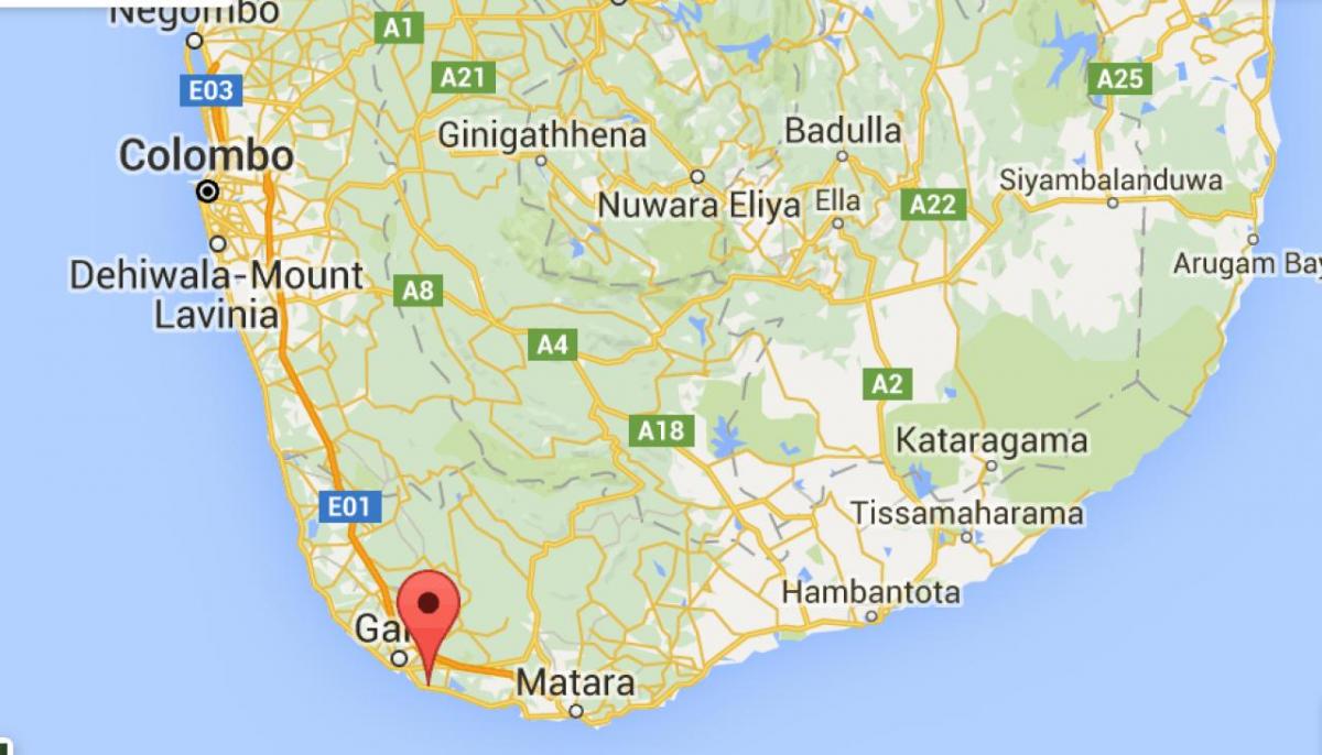  வரைபடம் தென் மேற்கு இலங்கை