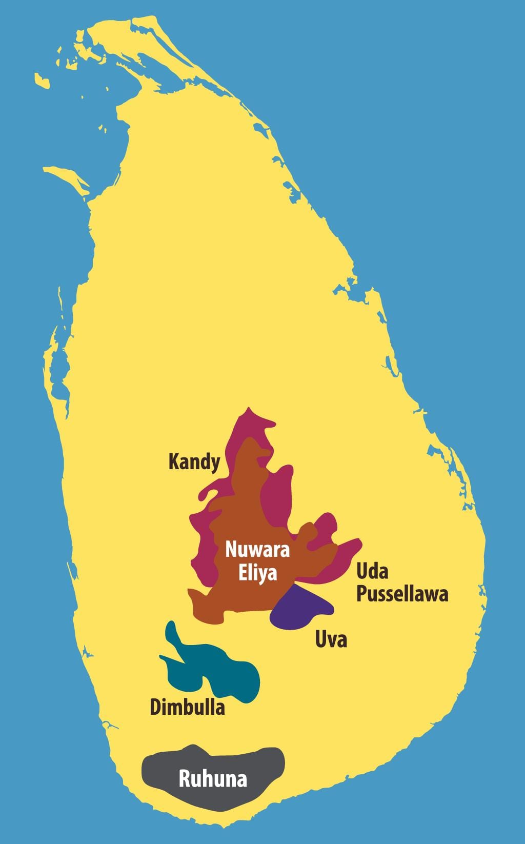வரைபடம் இலங்கை தேயிலை தோட்டங்களில்