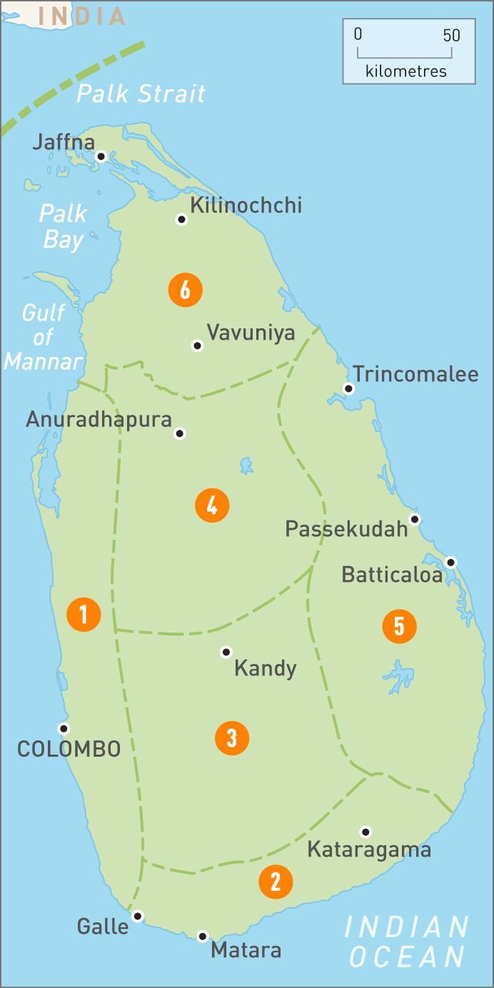 வரைபடம் இலங்கை பிரதேசங்கள்