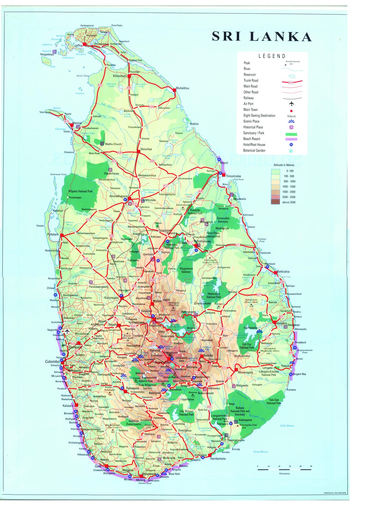 வரைபடம் இலங்கை போக்குவரத்து