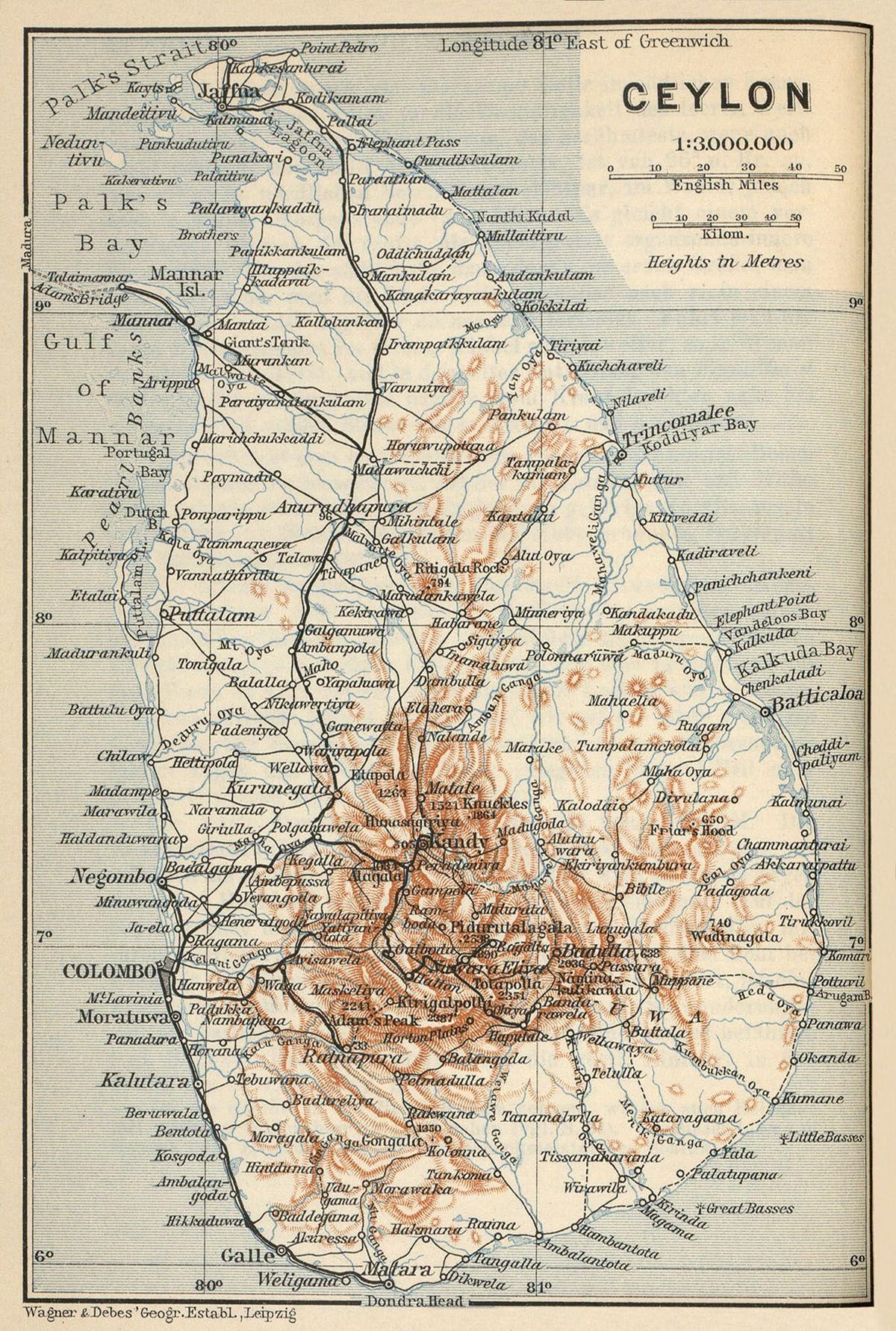 இலங்கை வரைபடத்தில்