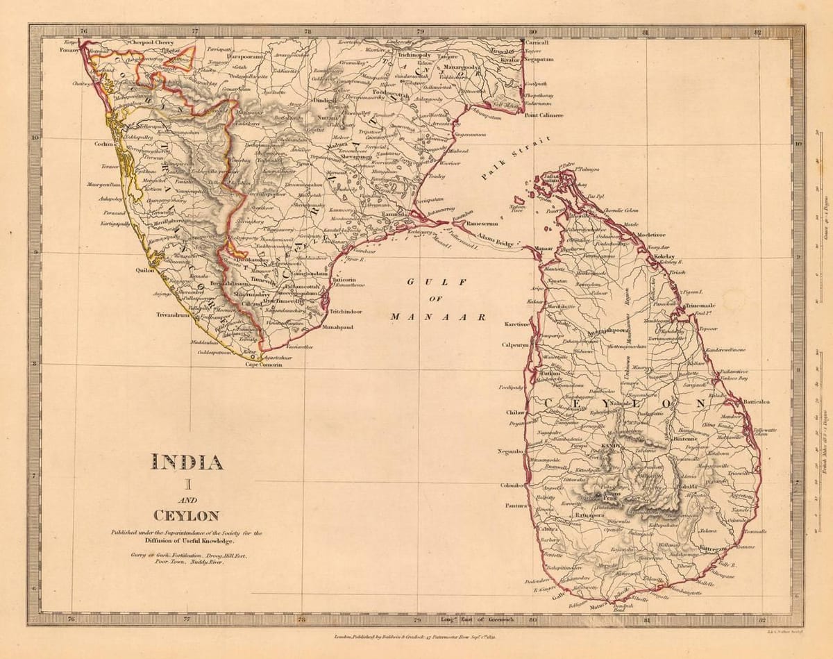 பழைய இலங்கை வரைபடம்