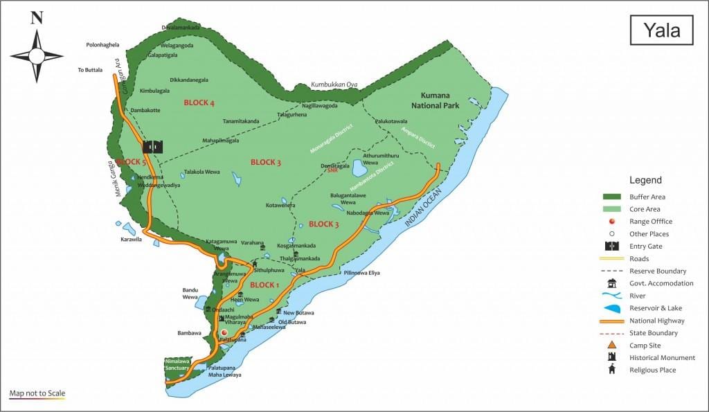 வரைபடம் யால இலங்கை