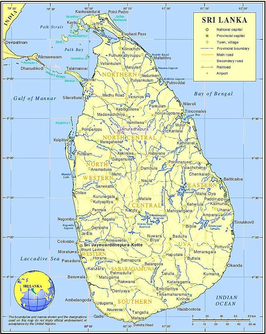 இலங்கை ரயில் நெட்வொர்க் வரைபடம்