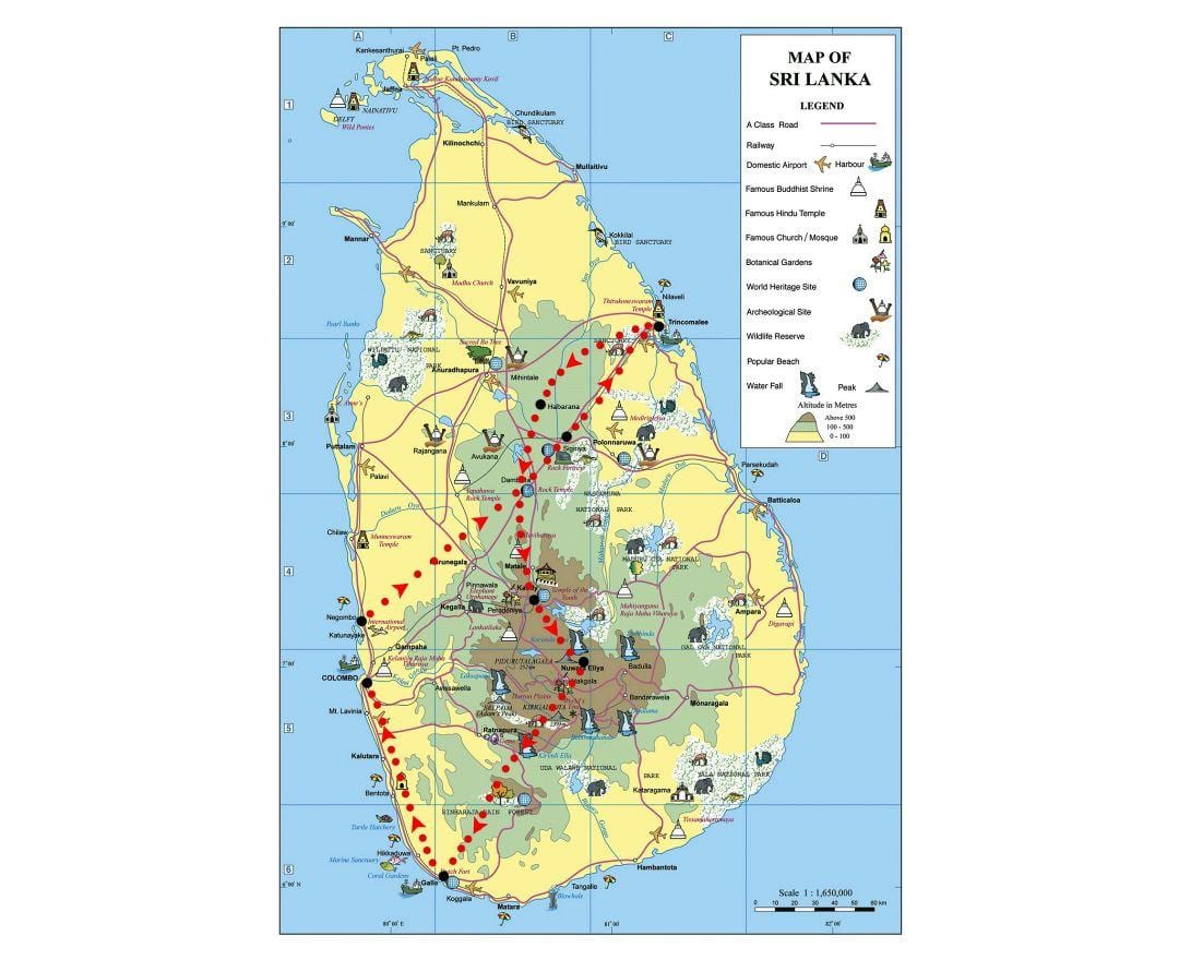 வரைபடம் சின்னங்கள் in Sri Lanka