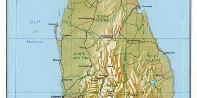 வரைபடம் Sri Lanka உடல்