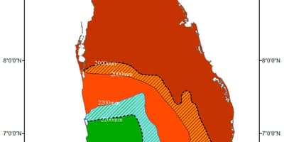 இலங்கை காலநிலை மண்டலம் வரைபடம்