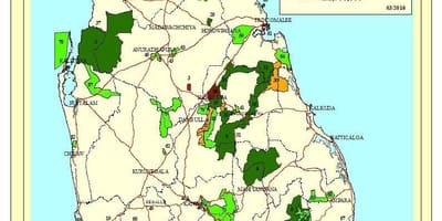 தேசிய பூங்காக்கள் இலங்கை வரைபடம்