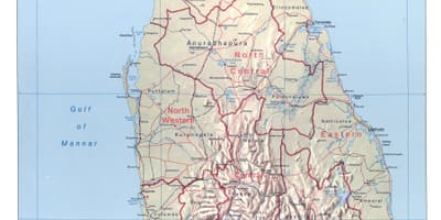 வரைபடம் இலங்கை நகரங்களில்