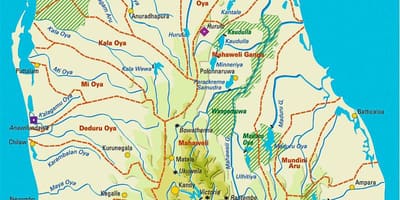 வரைபடம் இலங்கை நீர்த்தேக்கங்கள்