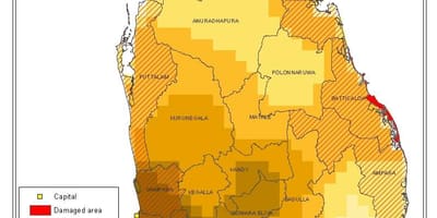வரைபடம் இலங்கை மக்கள் தொகை அடர்த்தி