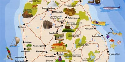 இலங்கை தீவு வரைபடம்