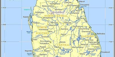 வரைபடம் ஏரிகள் இலங்கை